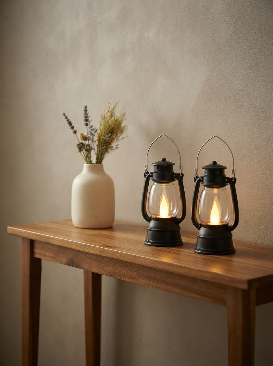 Mini Glow Lantern LED Candle Set