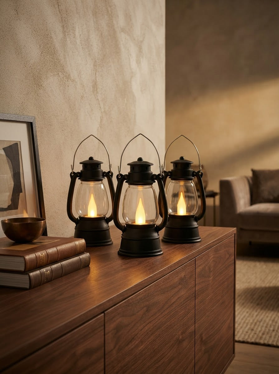 Mini Glow Lantern LED Candle Set