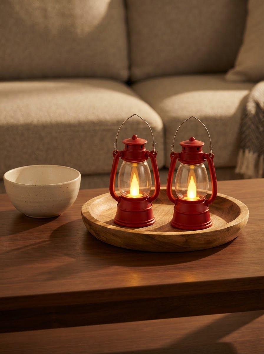 Mini Glow Lantern LED Candle Set