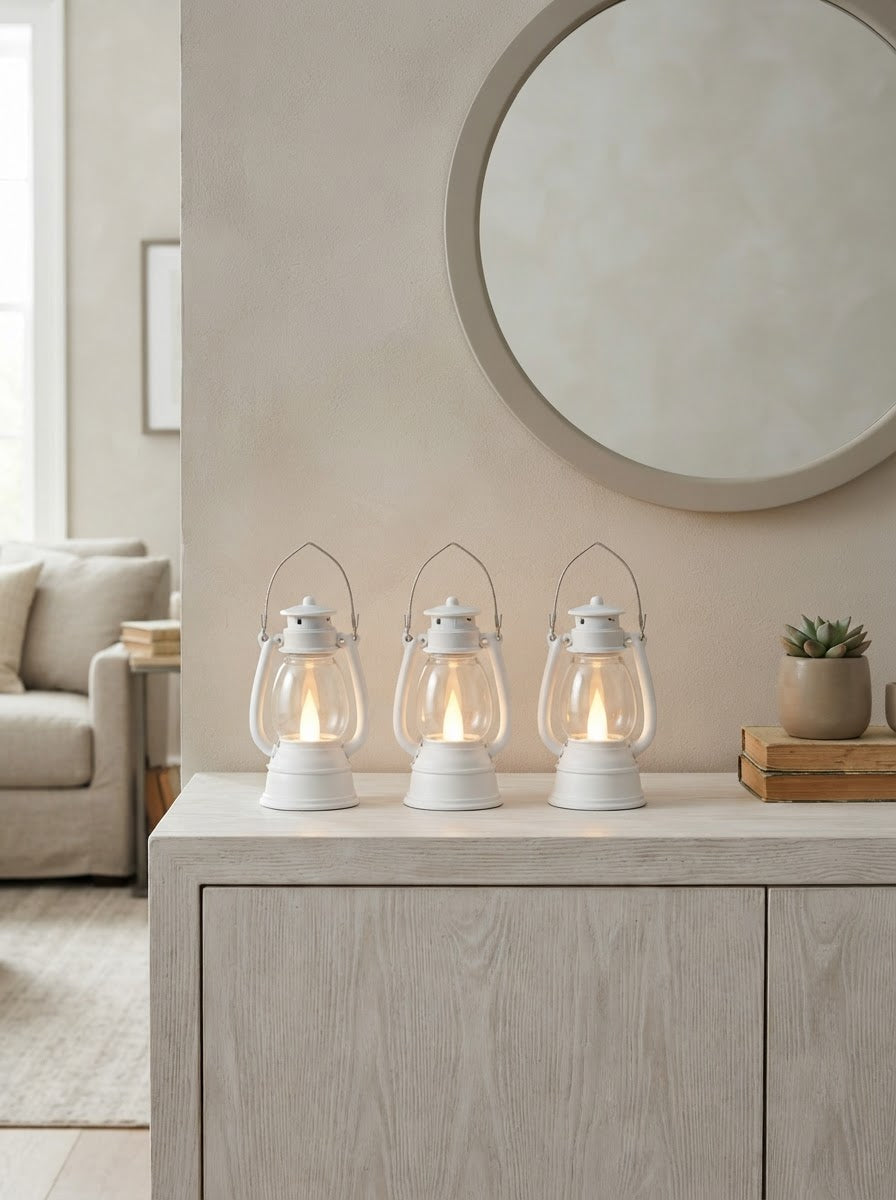 Mini Glow Lantern LED Candle Set