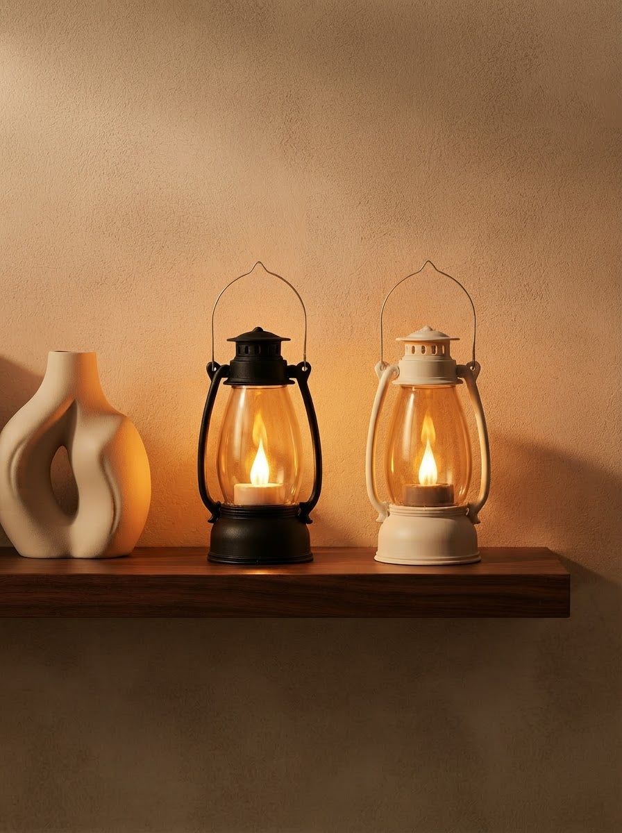 Vintage Glow LED Lantern (Set of 2)