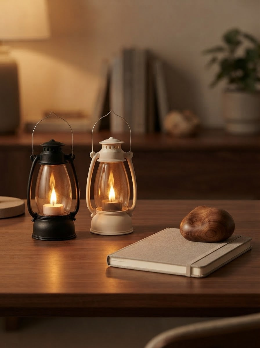 Vintage Glow LED Lantern (Set of 2)