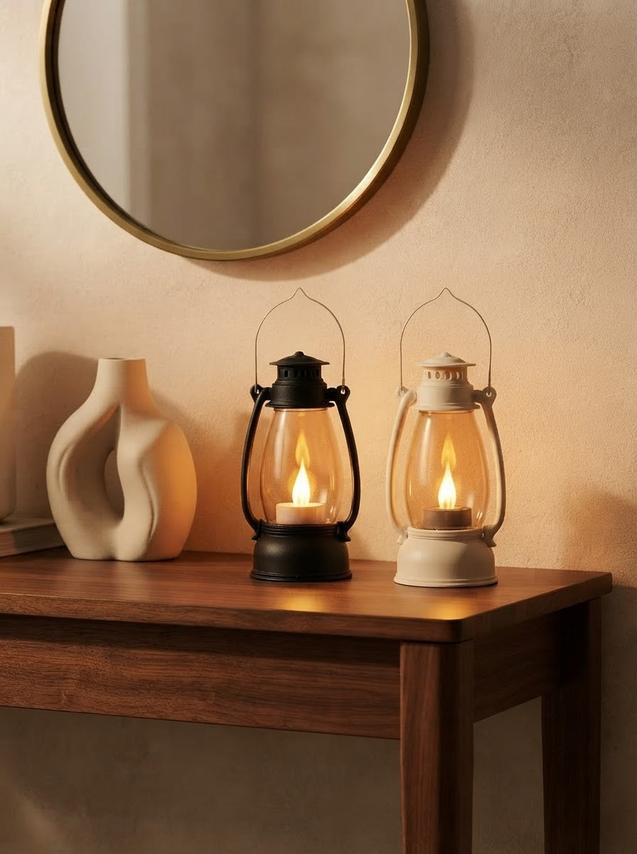 Vintage Glow LED Lantern (Set of 2)