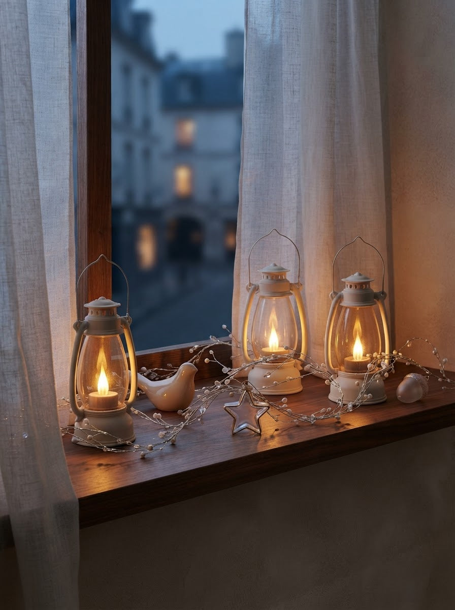 Vintage Glow LED Lantern (Set of 2)
