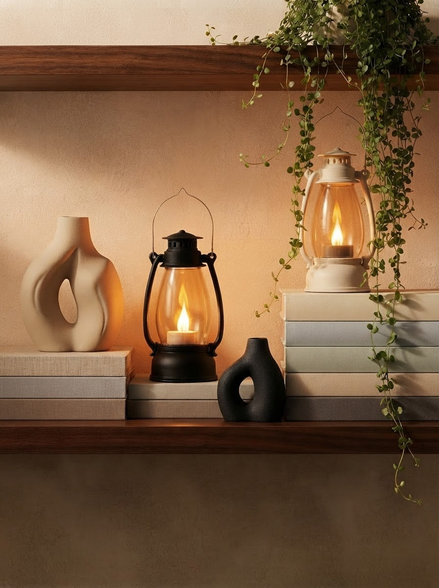 Vintage Glow LED Lantern (Set of 2)