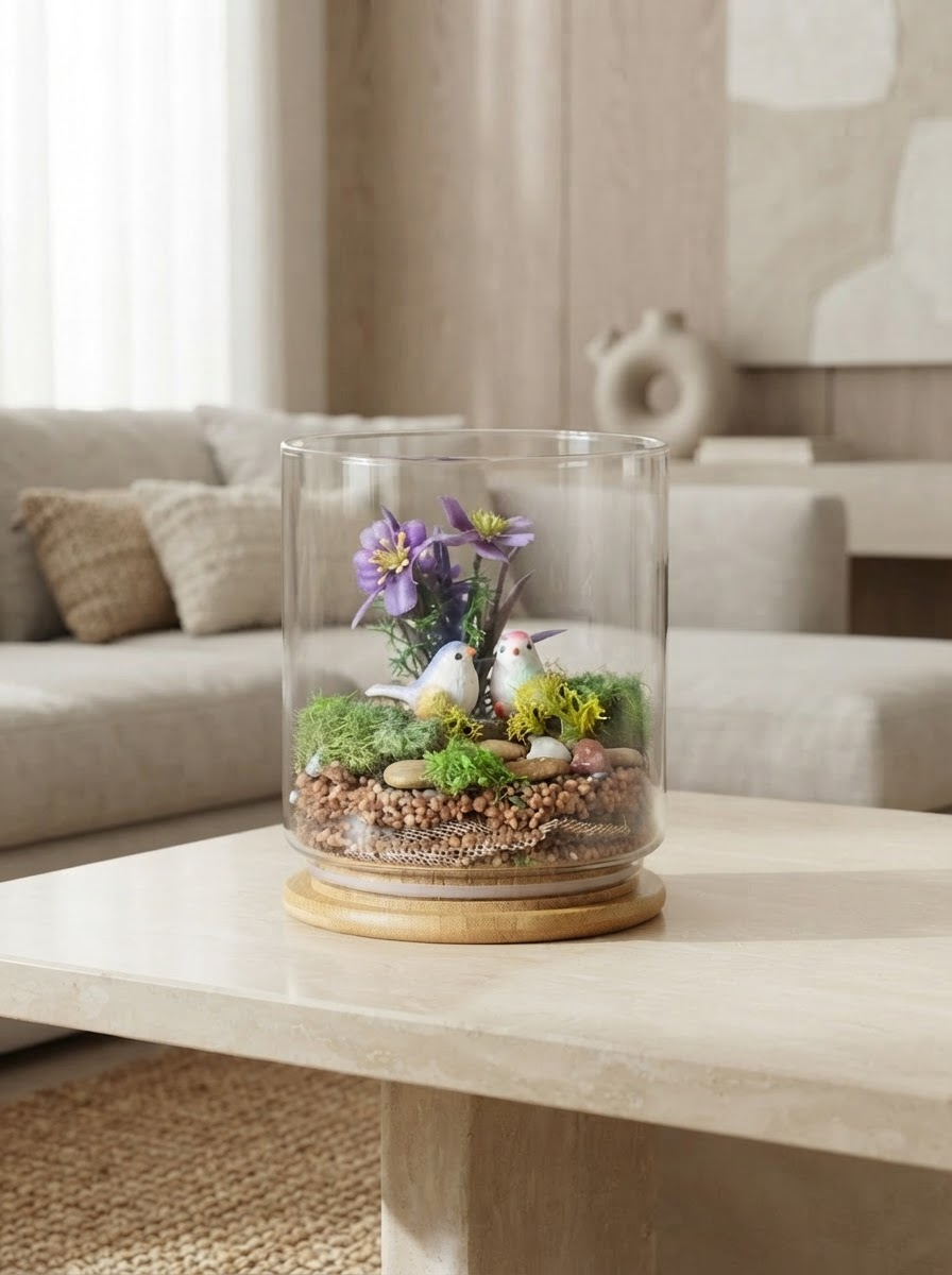 Whimsical Garden Glass Terrarium