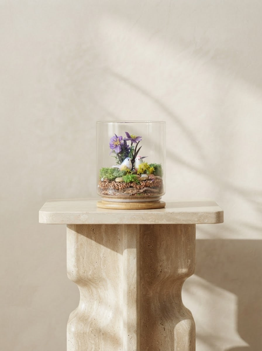 Whimsical Garden Glass Terrarium