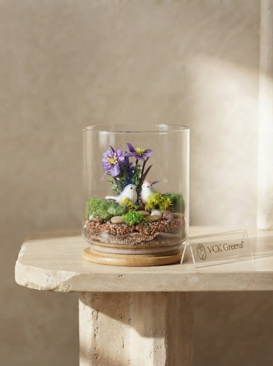 Whimsical Garden Glass Terrarium