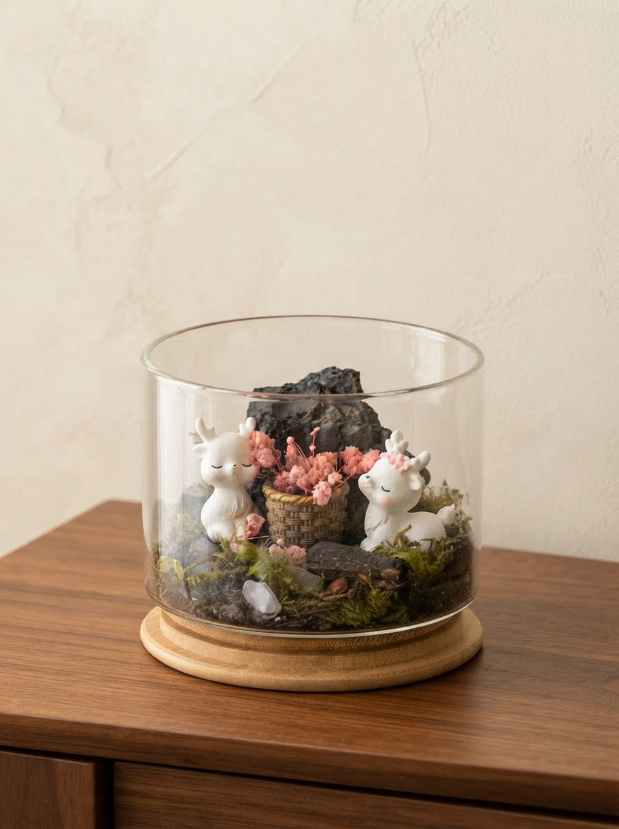 Enchanted Blush Glass Terrarium