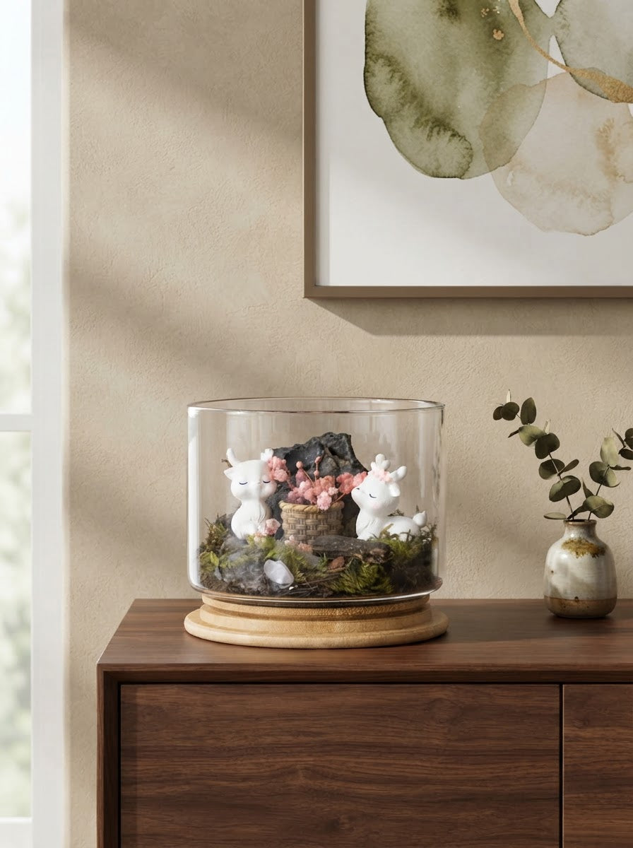 Enchanted Blush Glass Terrarium