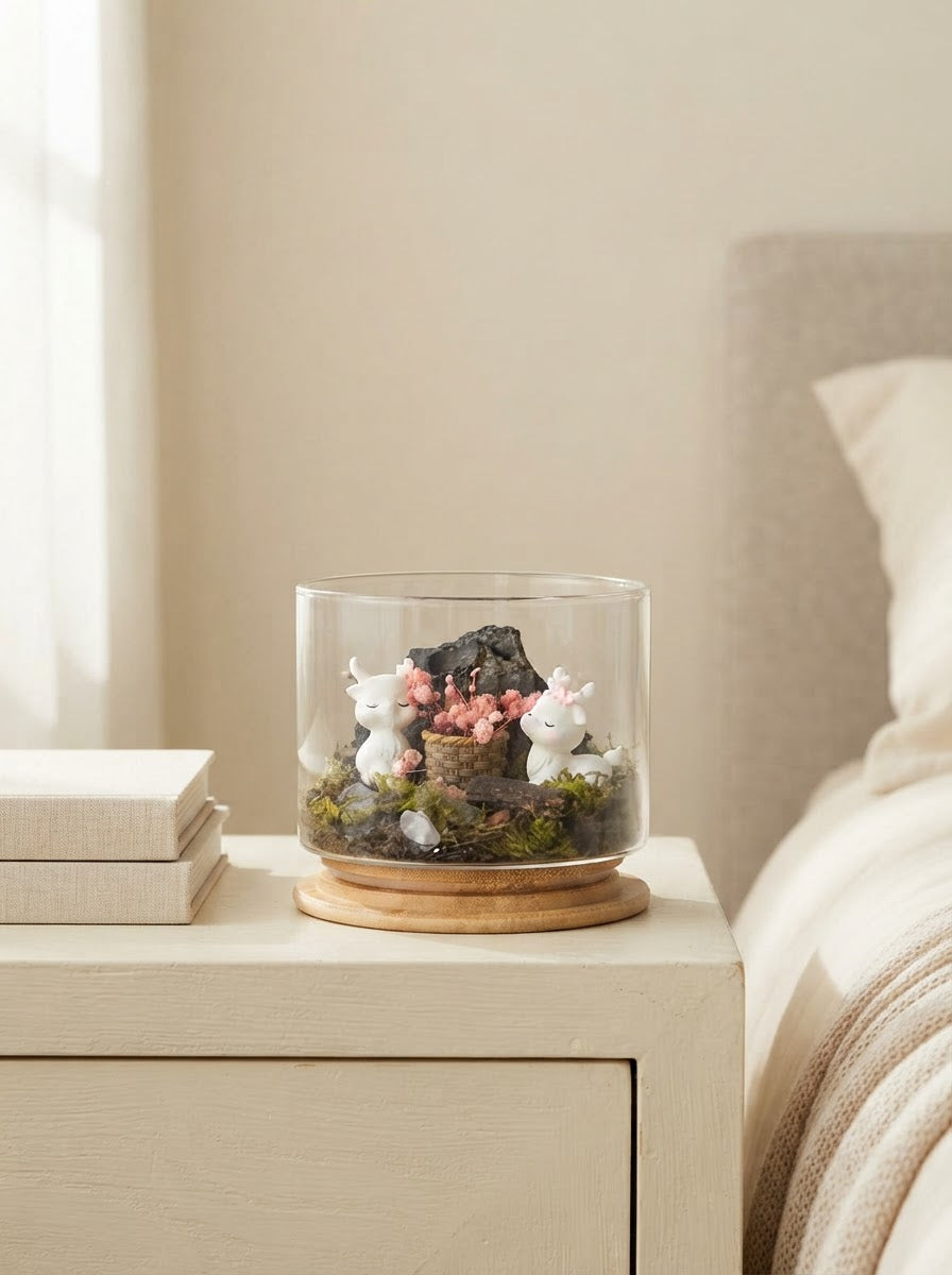 Enchanted Blush Glass Terrarium