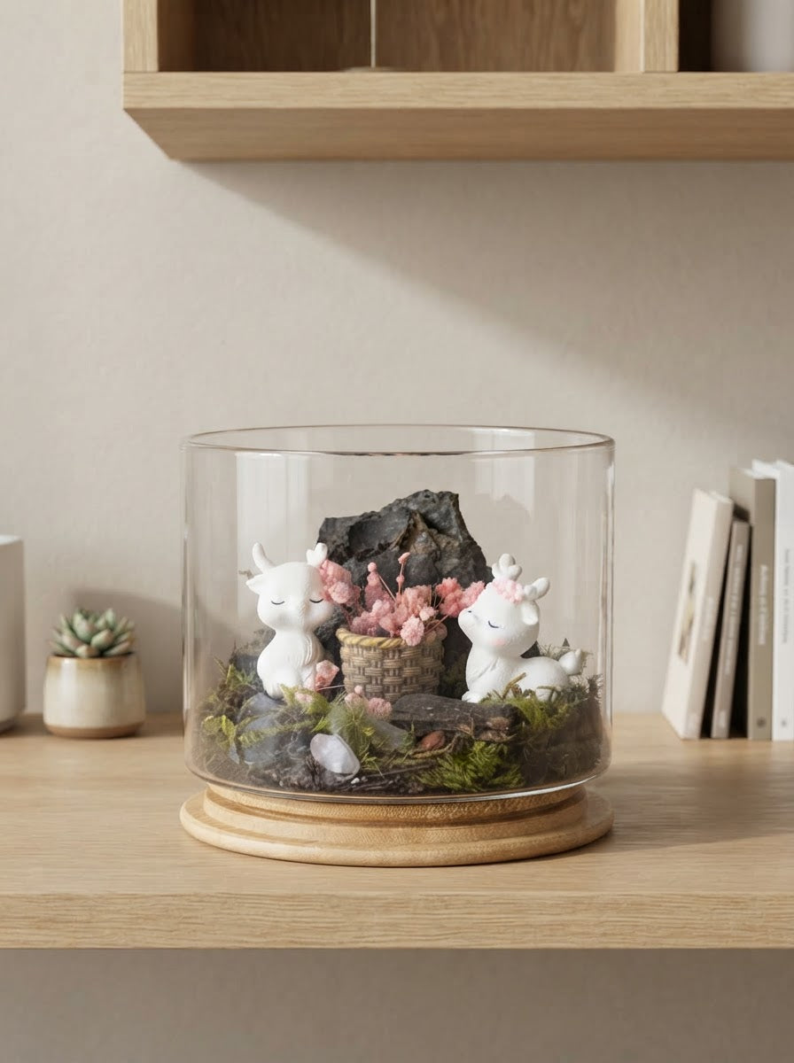 Enchanted Blush Glass Terrarium