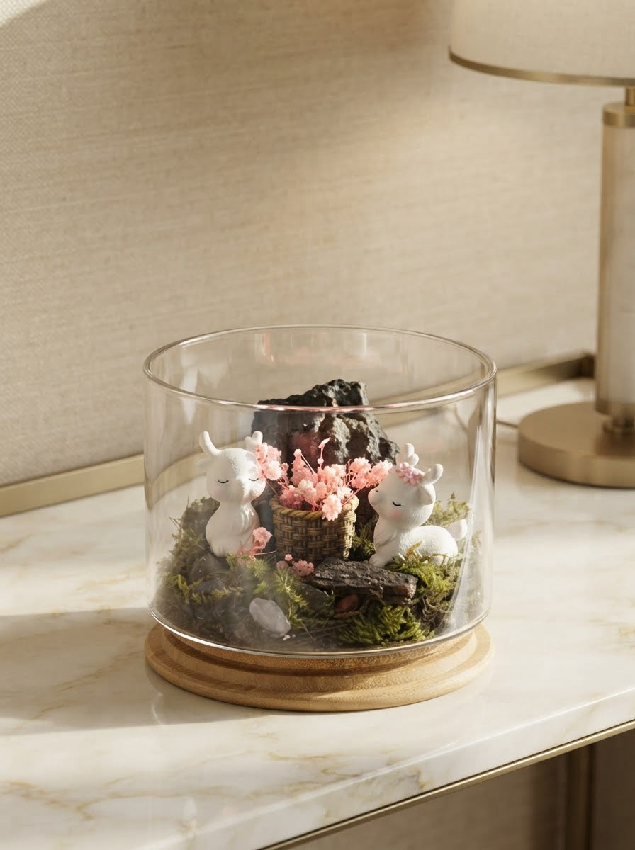 Enchanted Blush Glass Terrarium