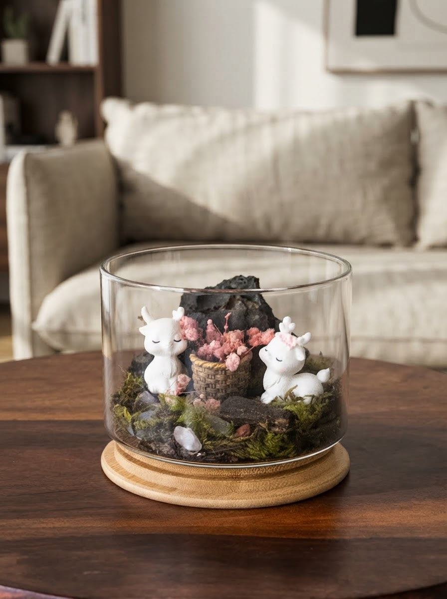 Enchanted Blush Glass Terrarium