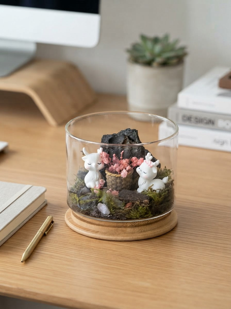 Enchanted Blush Glass Terrarium