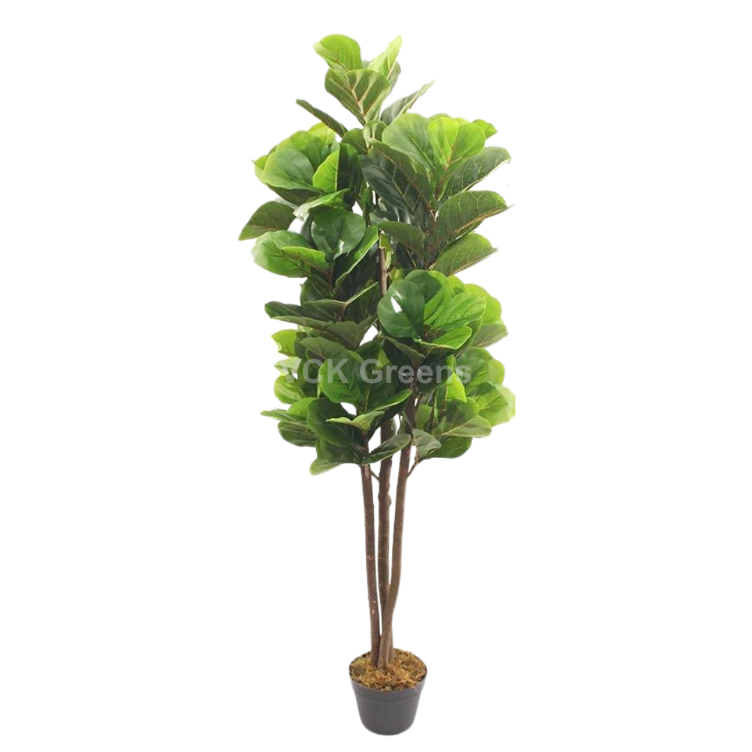 Artificial Fiddle Leaf Fig Tree With Pot 5 Feet