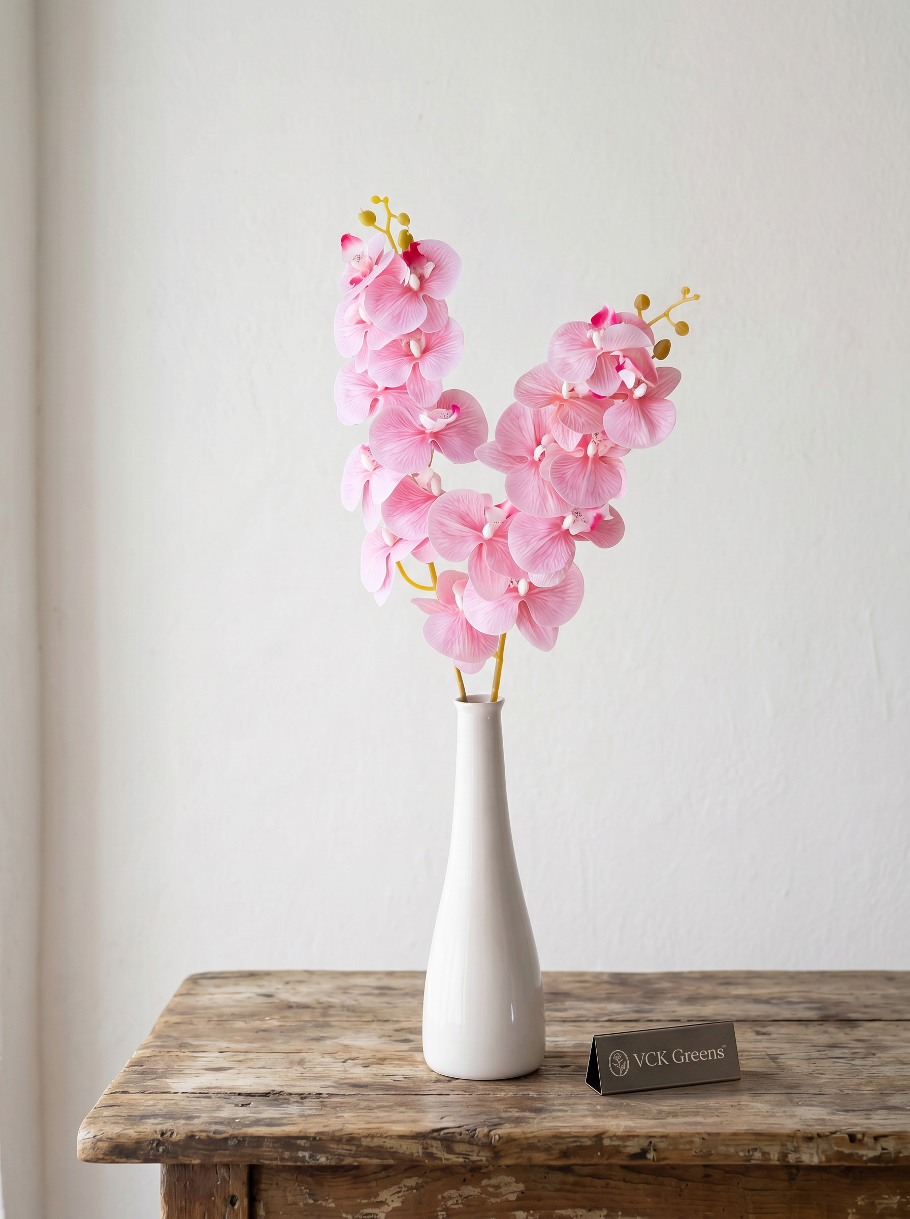 Artificial Pink Phalaenopsis Orchid Stem