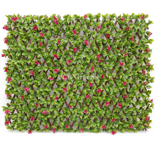 Artificial Bougainvillea Flower Willow Trellis (1mtr X 2mtr, 21sqft)