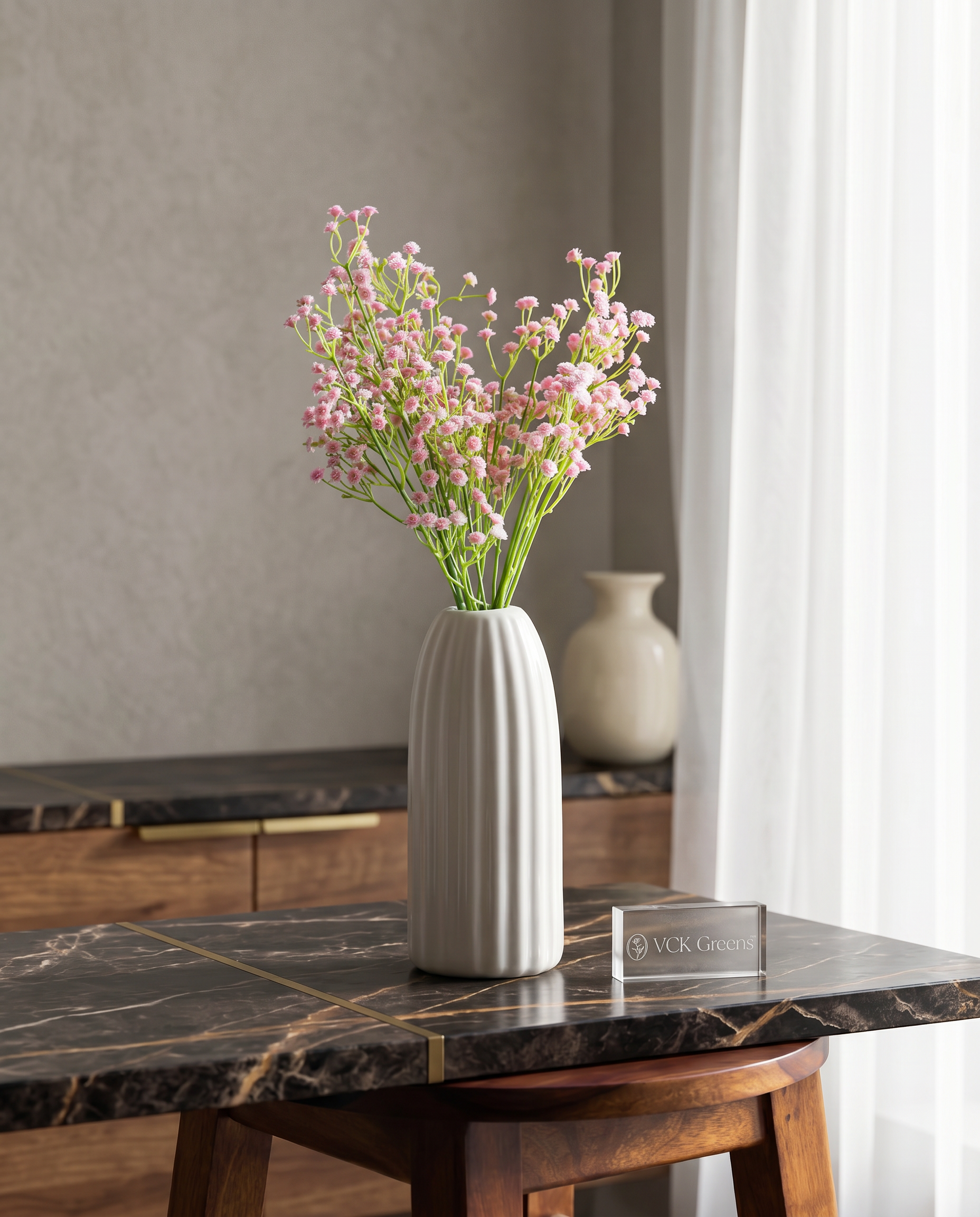 Artificial Gypsophila Flower Stick 52cm (Set of 5)