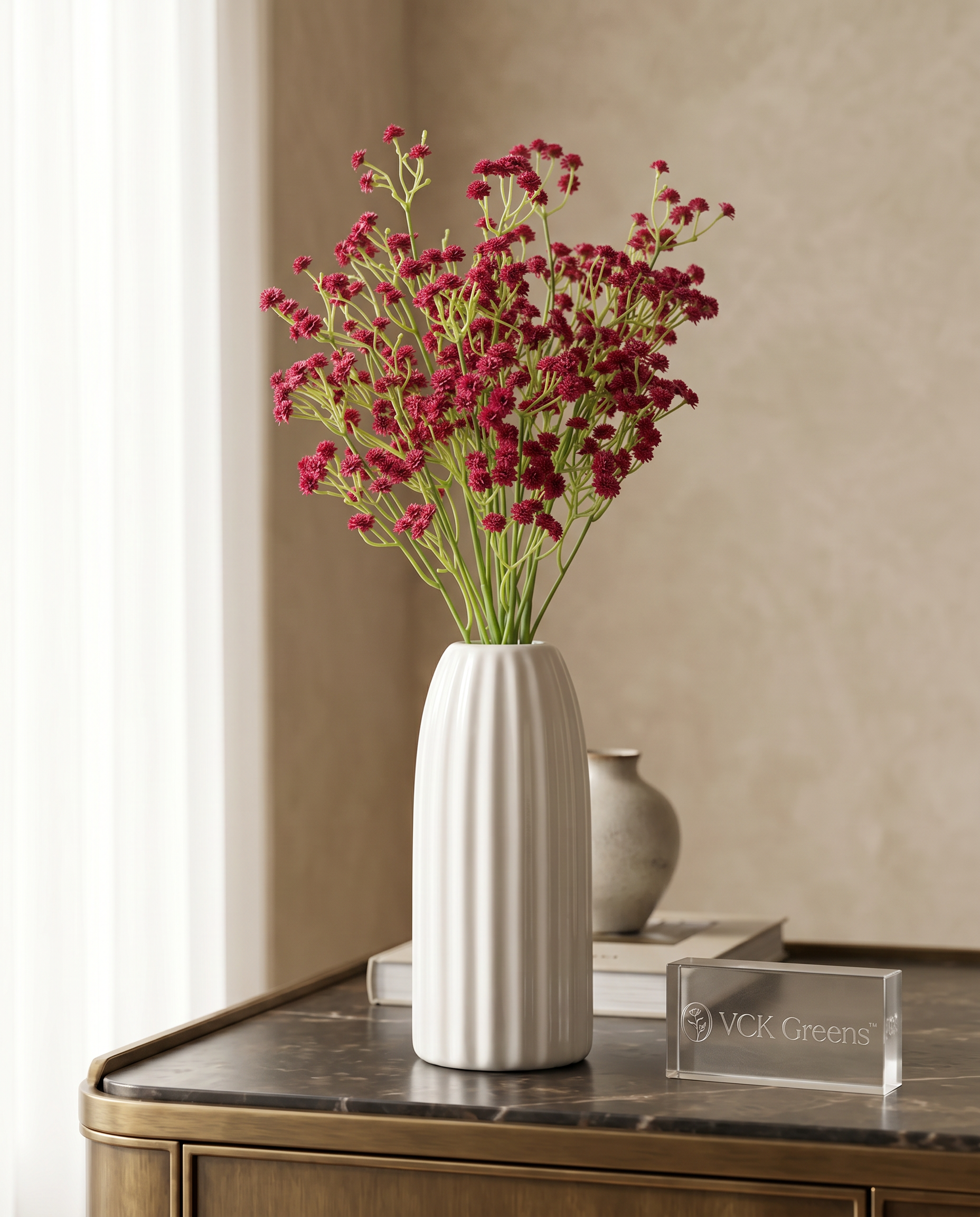 Artificial Gypsophila Flower Stick 52cm (Set of 5)