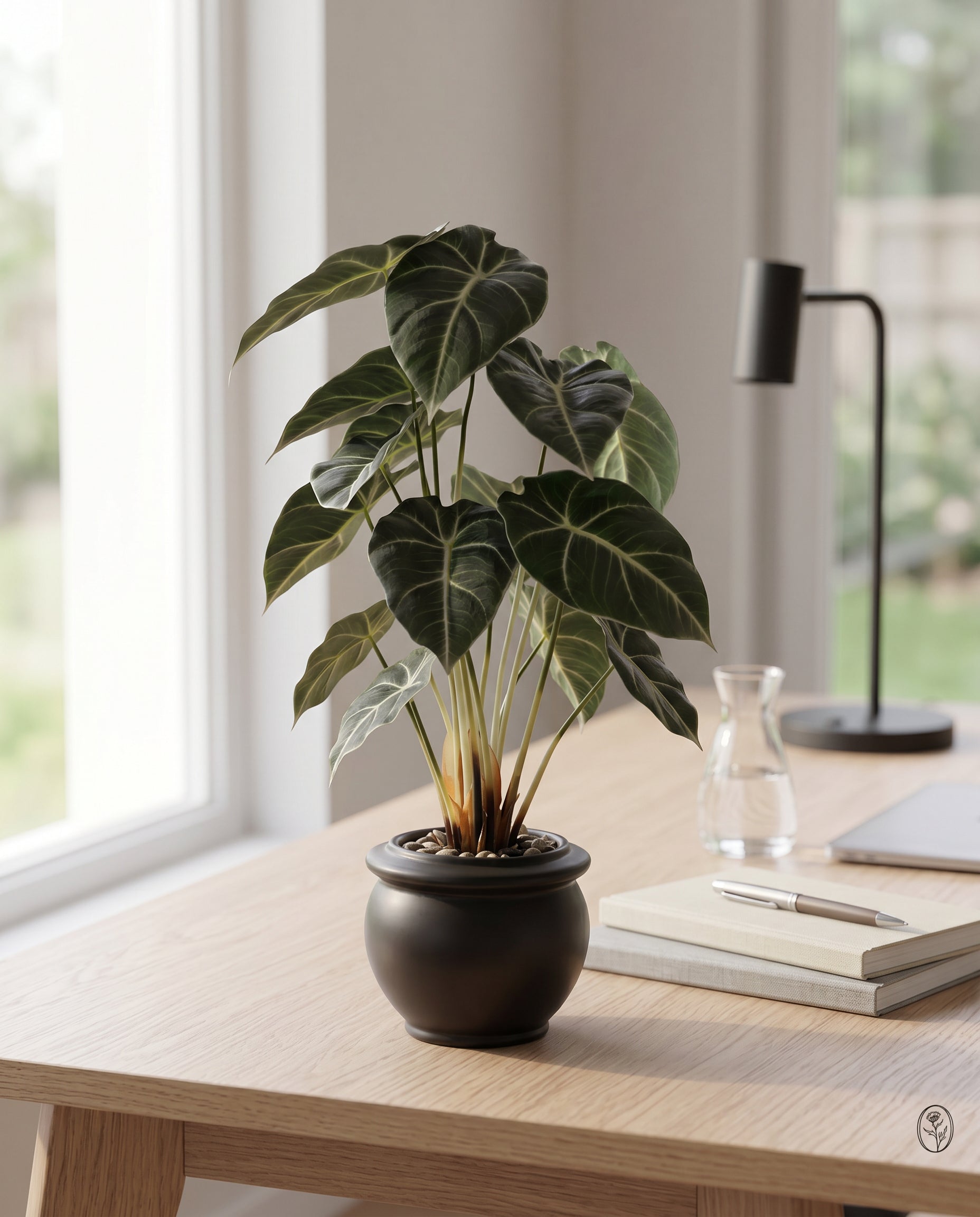 Artificial Alocasia Leaf Bonsai 2ft
