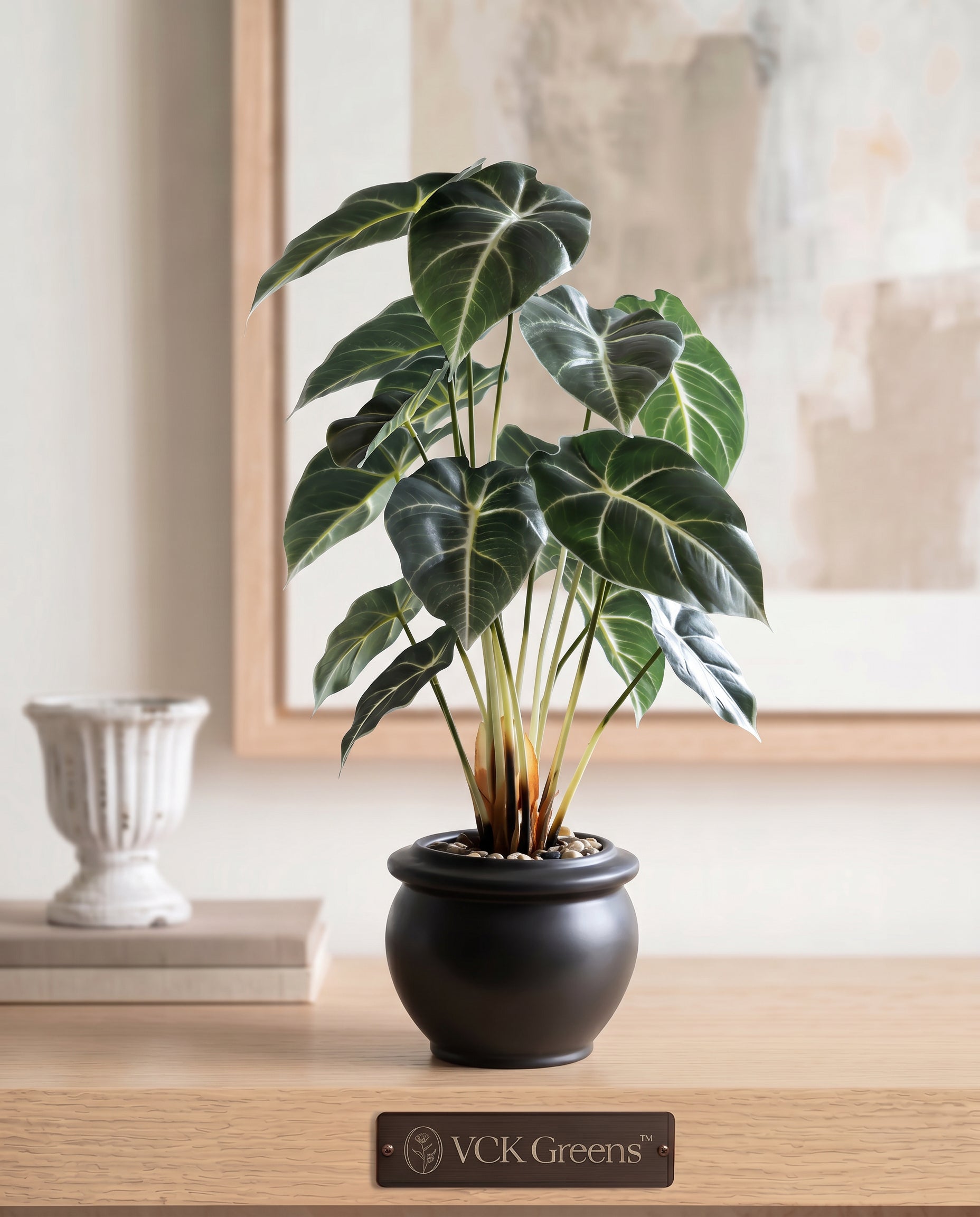 Artificial Alocasia Leaf Bonsai 2ft