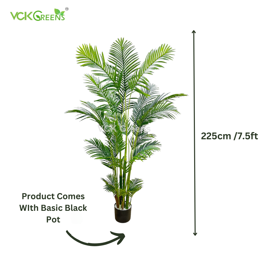 Artificial Jumbo Areca Palm Plant 7.5ft With Pot