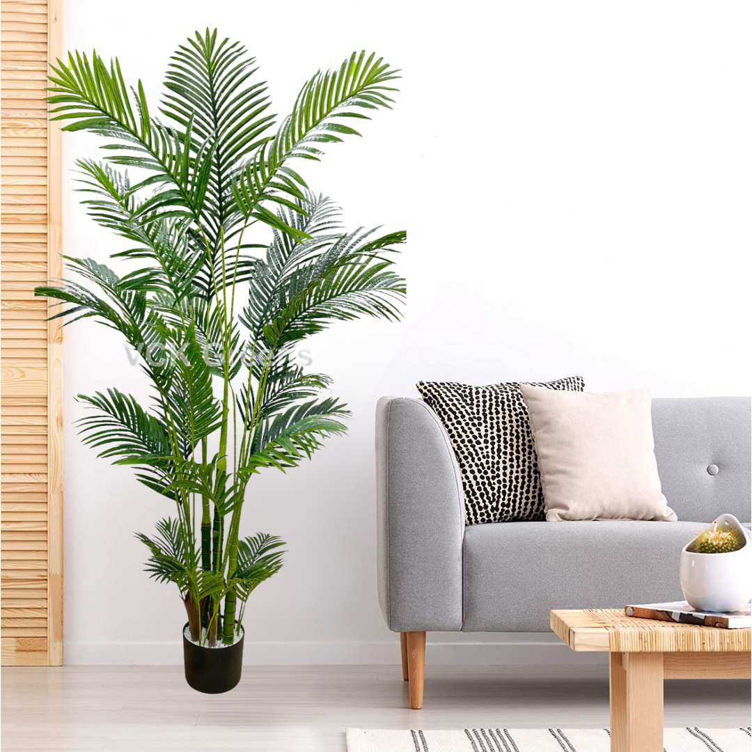 Artificial Jumbo Areca Palm Plant 7.5ft With Pot