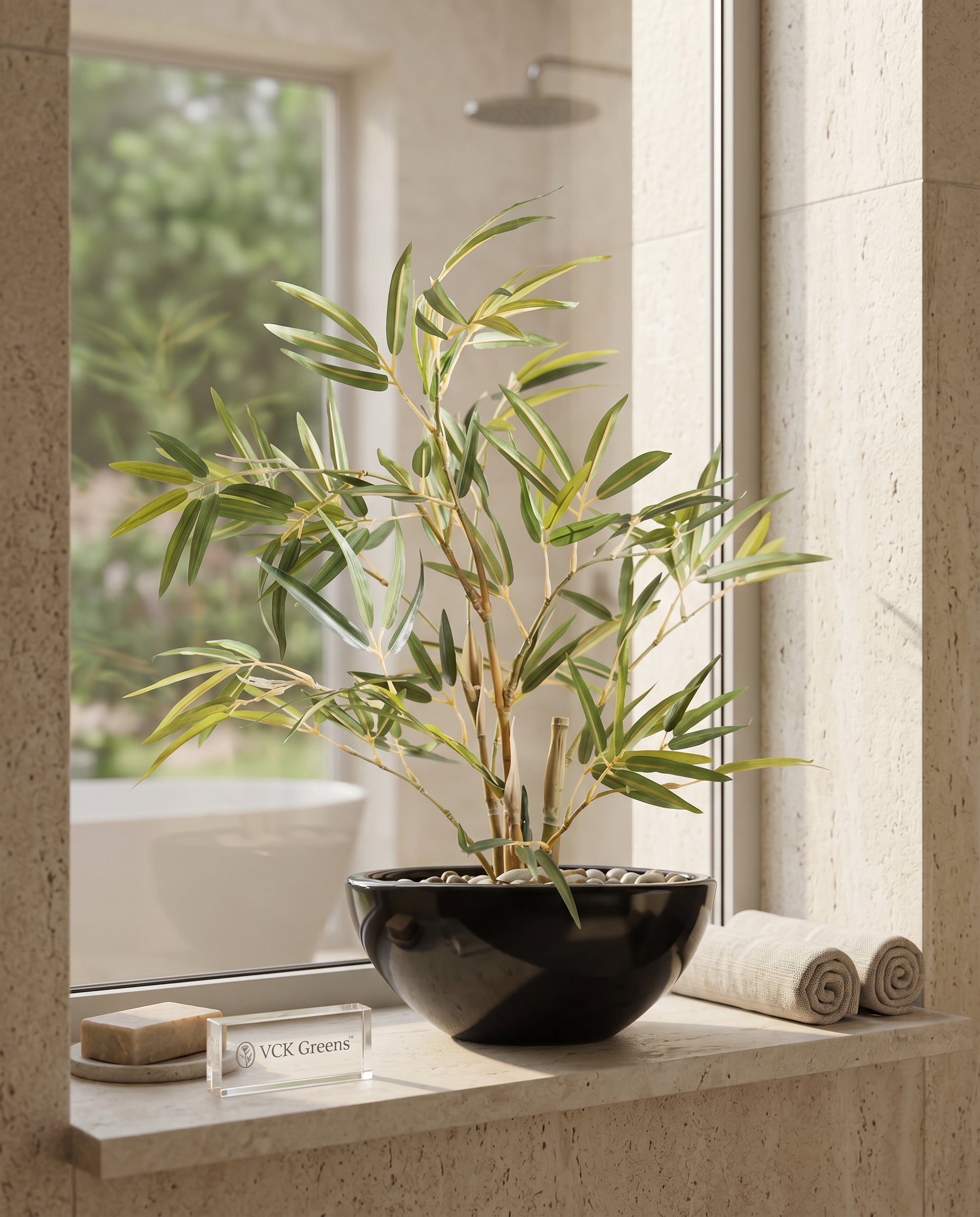 Artificial Bamboo Leaves Bonsai 1.3ft