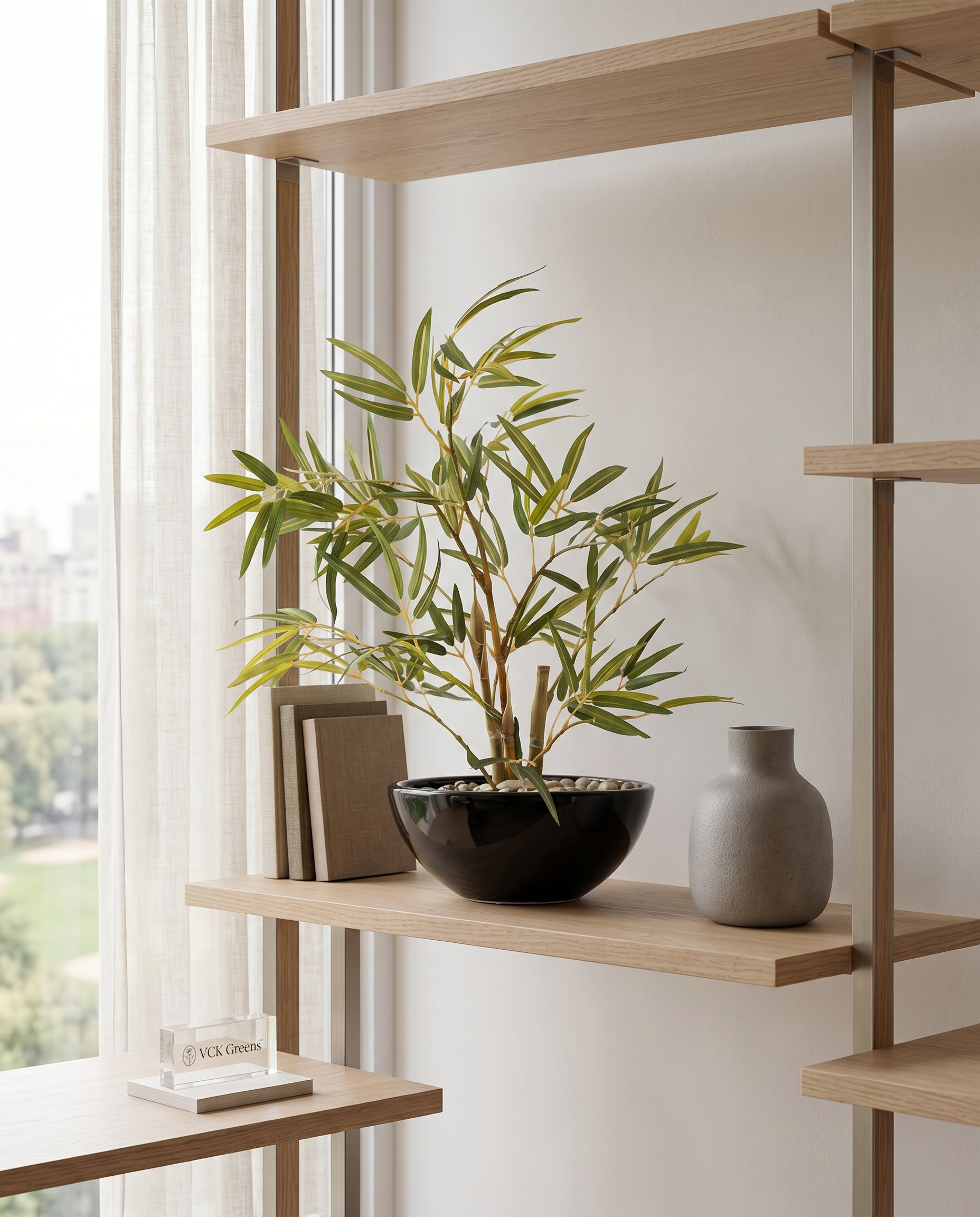Artificial Bamboo Leaves Bonsai 1.3ft