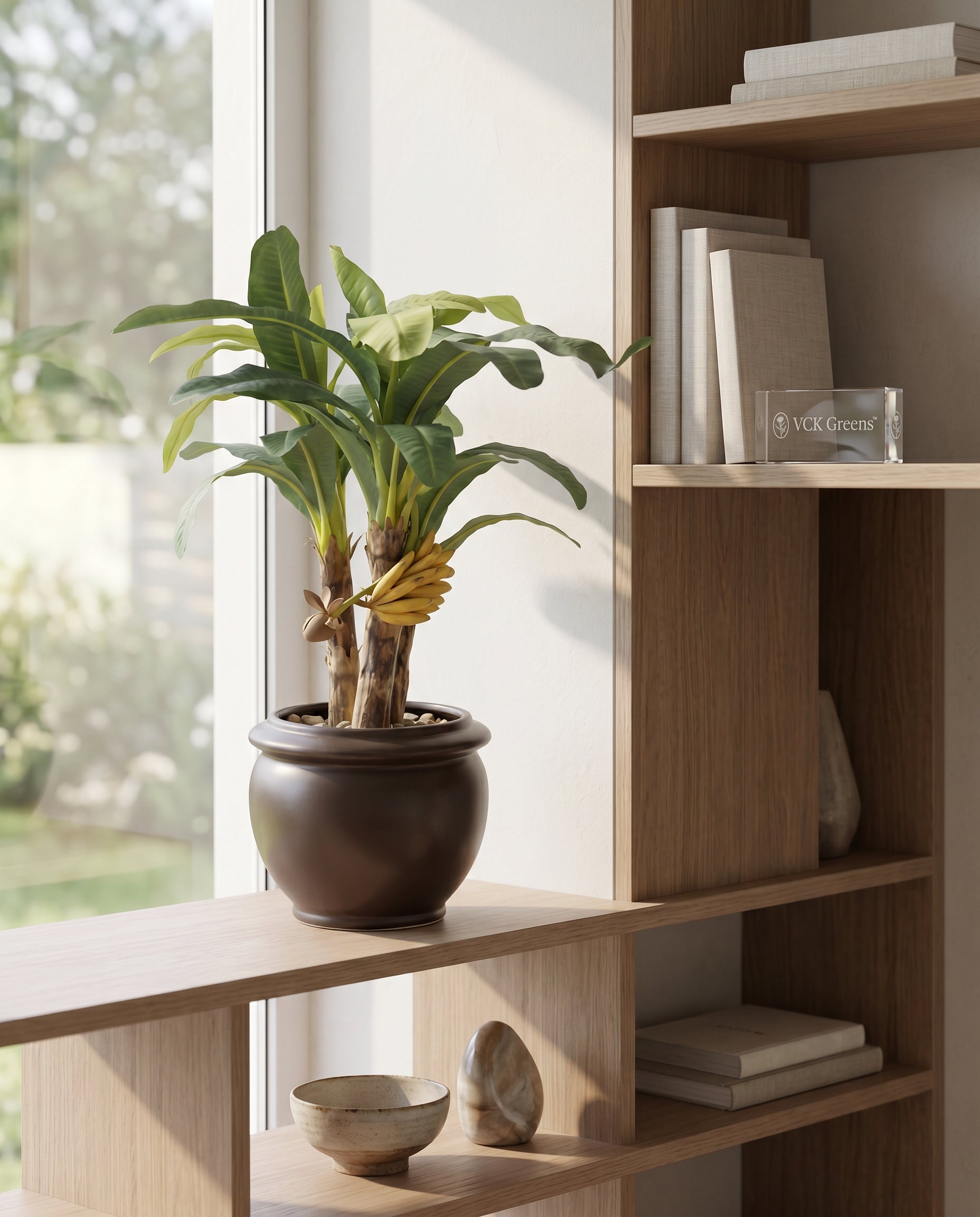 Artificial Banana Leaves Bonsai 1.6 Feet