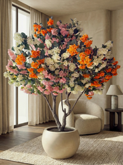 Artificial Begonia Flowers Plant 8.3ft With Pot