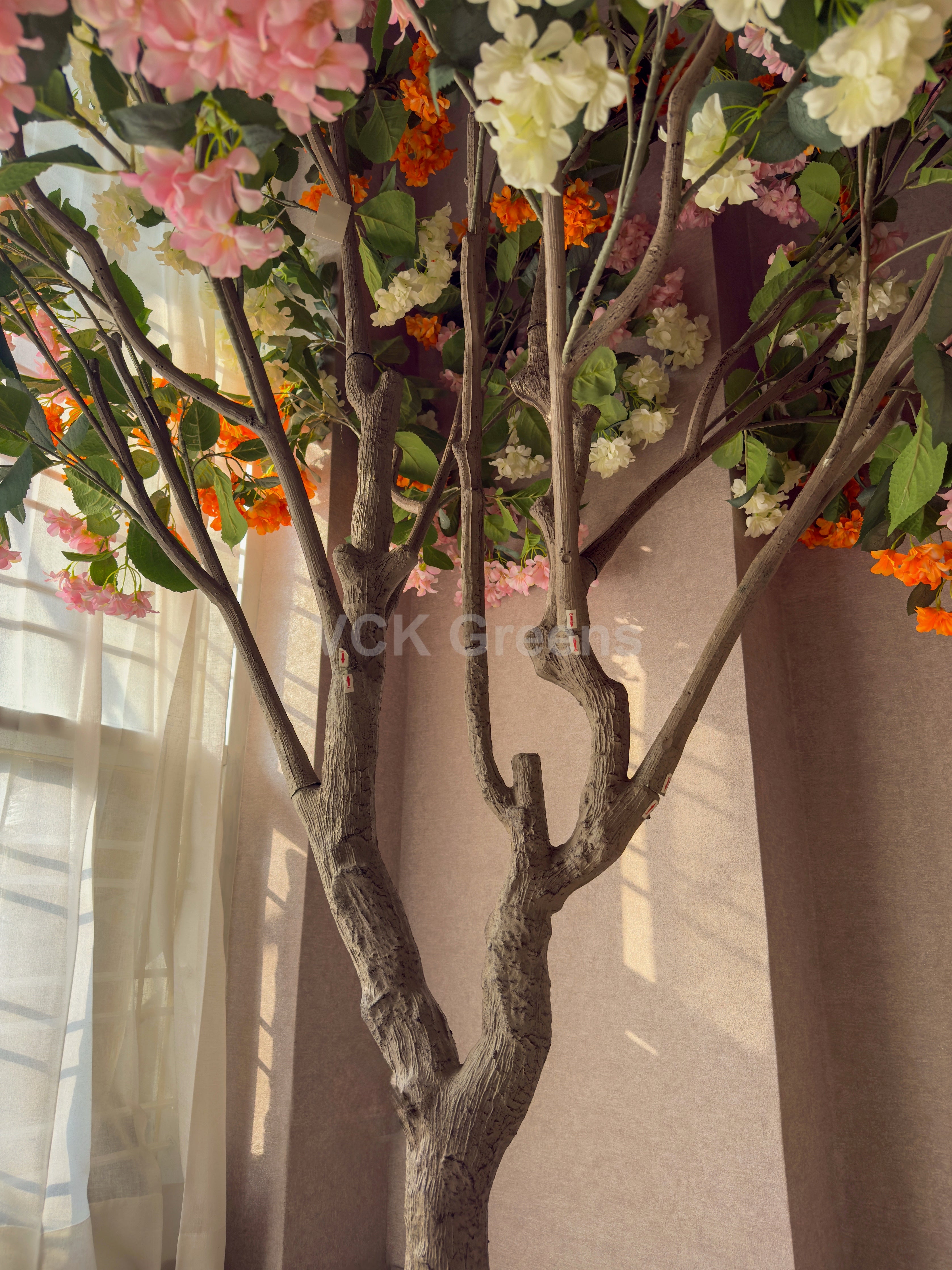 Artificial Begonia Flowers Plant 8.3ft With Pot