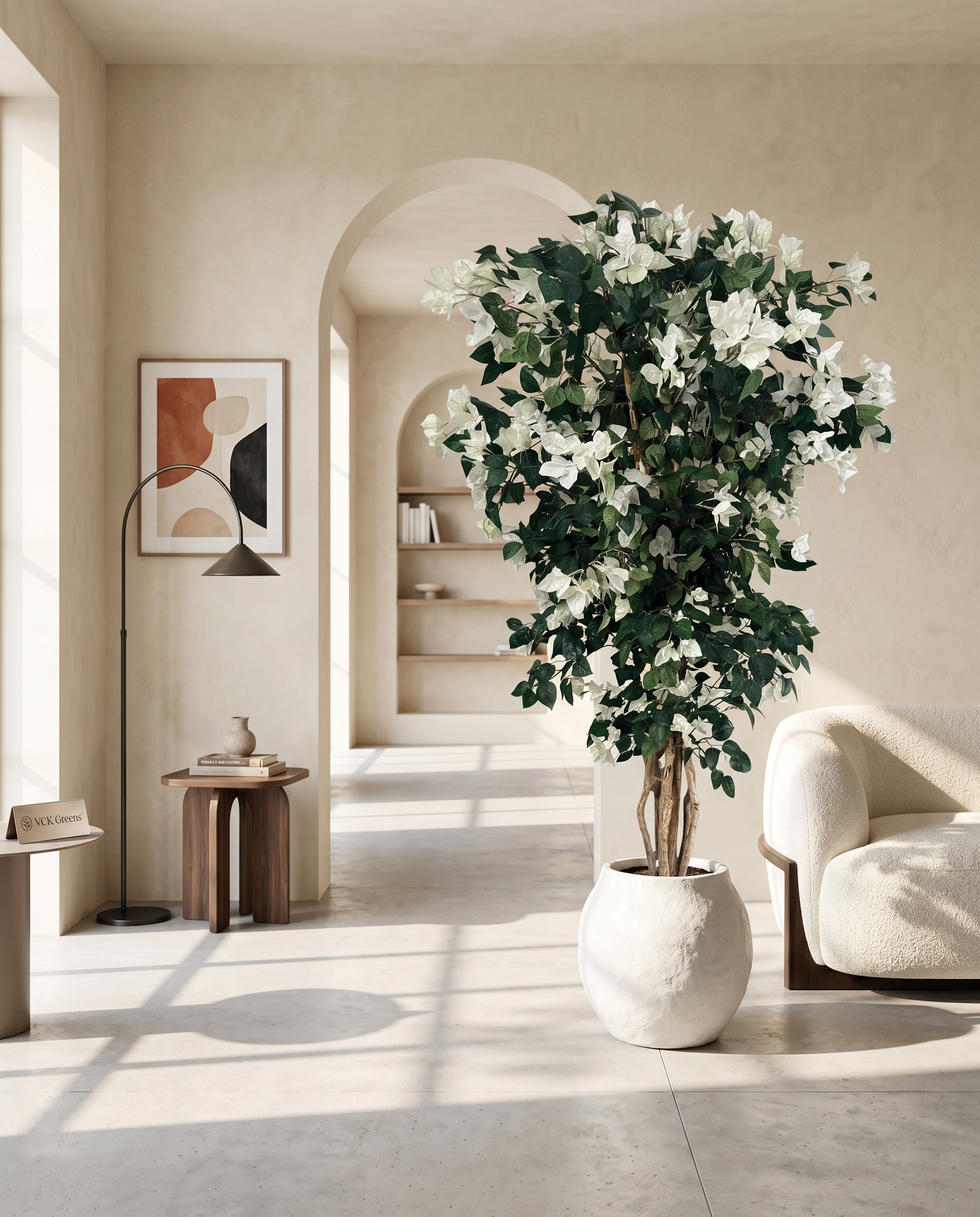 Artificial Lush White Bougainvillea Tree 6ft