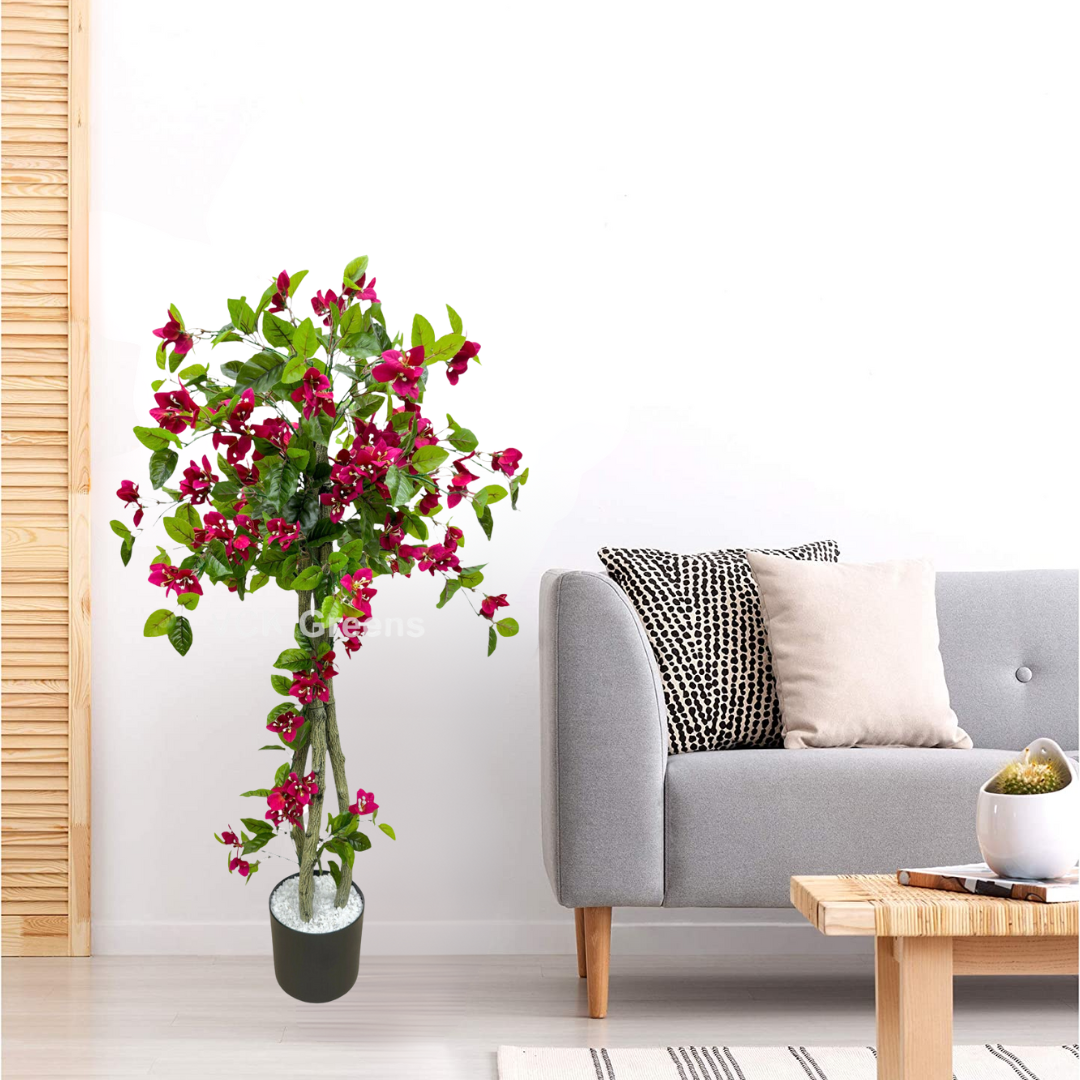 Artificial Dark Pink Bougainvillea Tree 4.5ft With Pot
