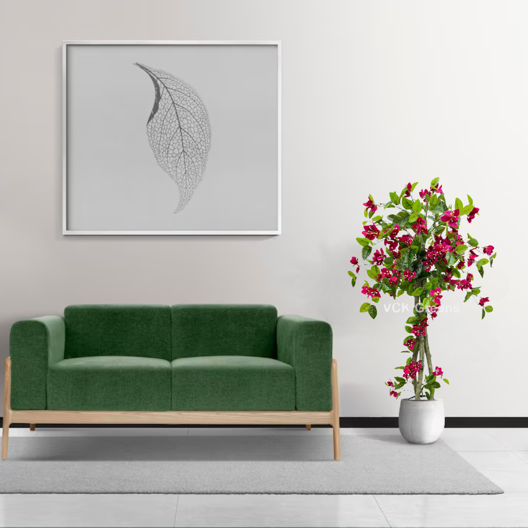 Artificial Dark Pink Bougainvillea Tree 4.5ft With Pot