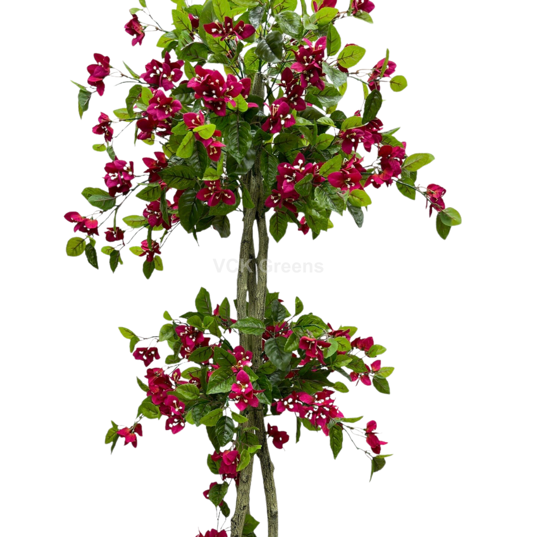 Artificial Dark Pink Bougainvillea Tree With Pot 5.5ft