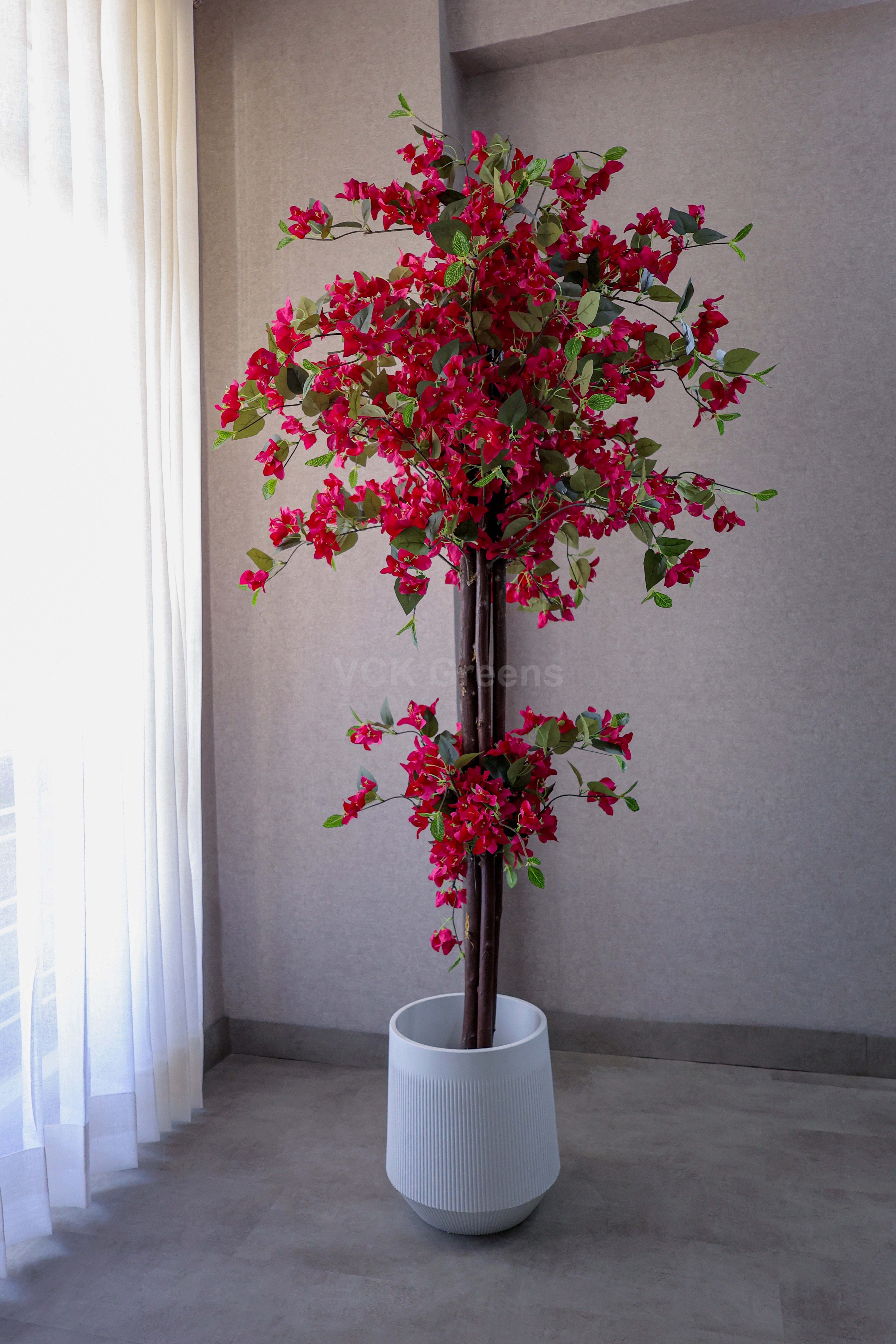 Artificial Bougainvillea Tree 5.5ft (Dark Pink)