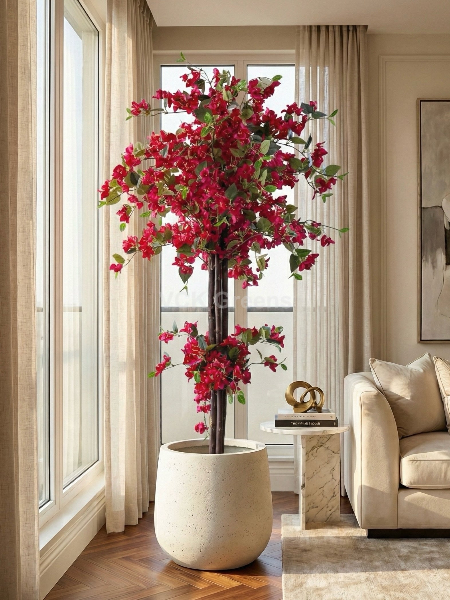 Artificial Bougainvillea Tree 5.6ft (Dark Pink)