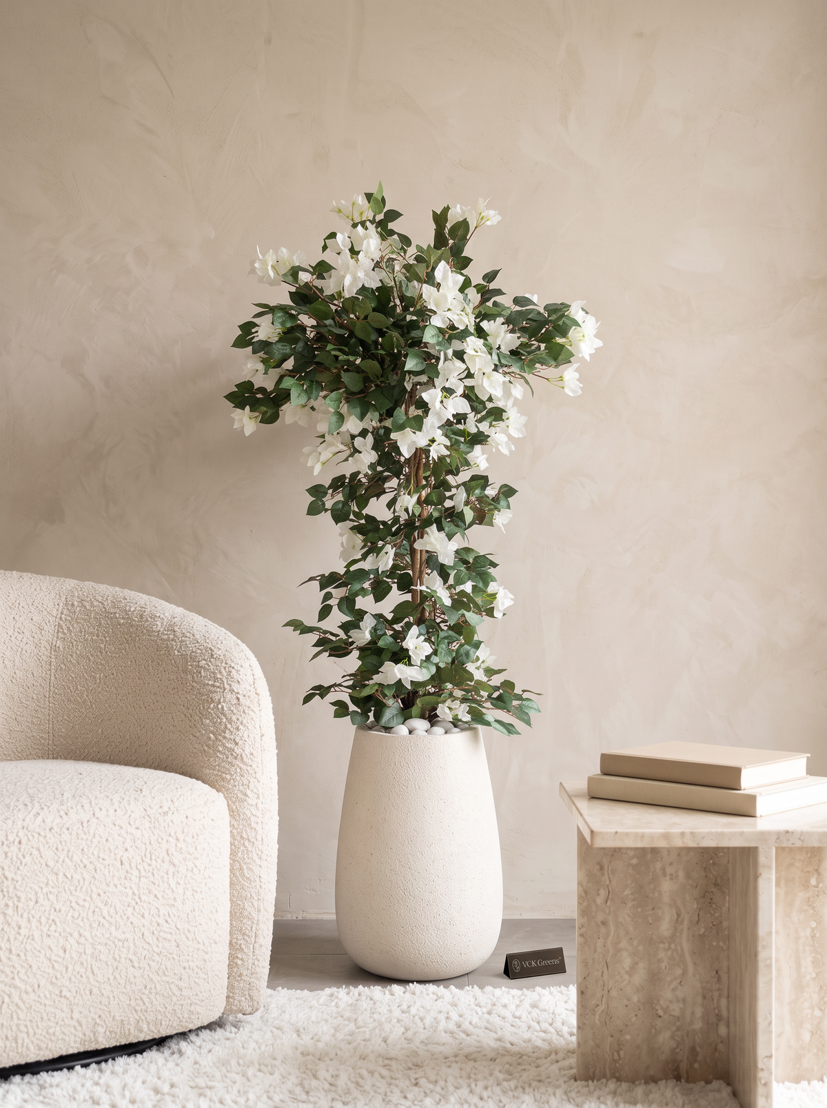 Artificial White Veil Bougainvillea Plant 5ft