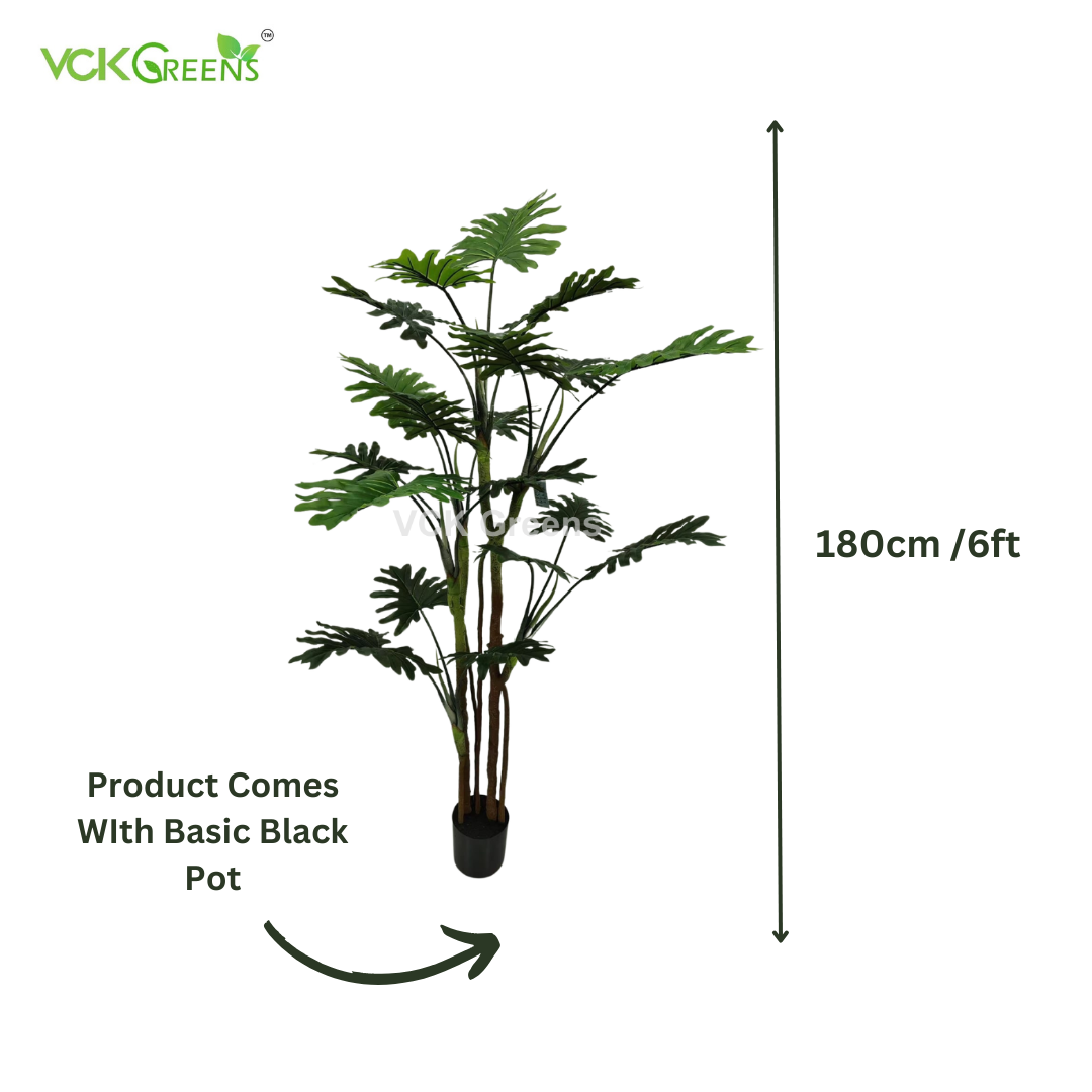 Artificial Cut Leaf Plant 6ft With Pot