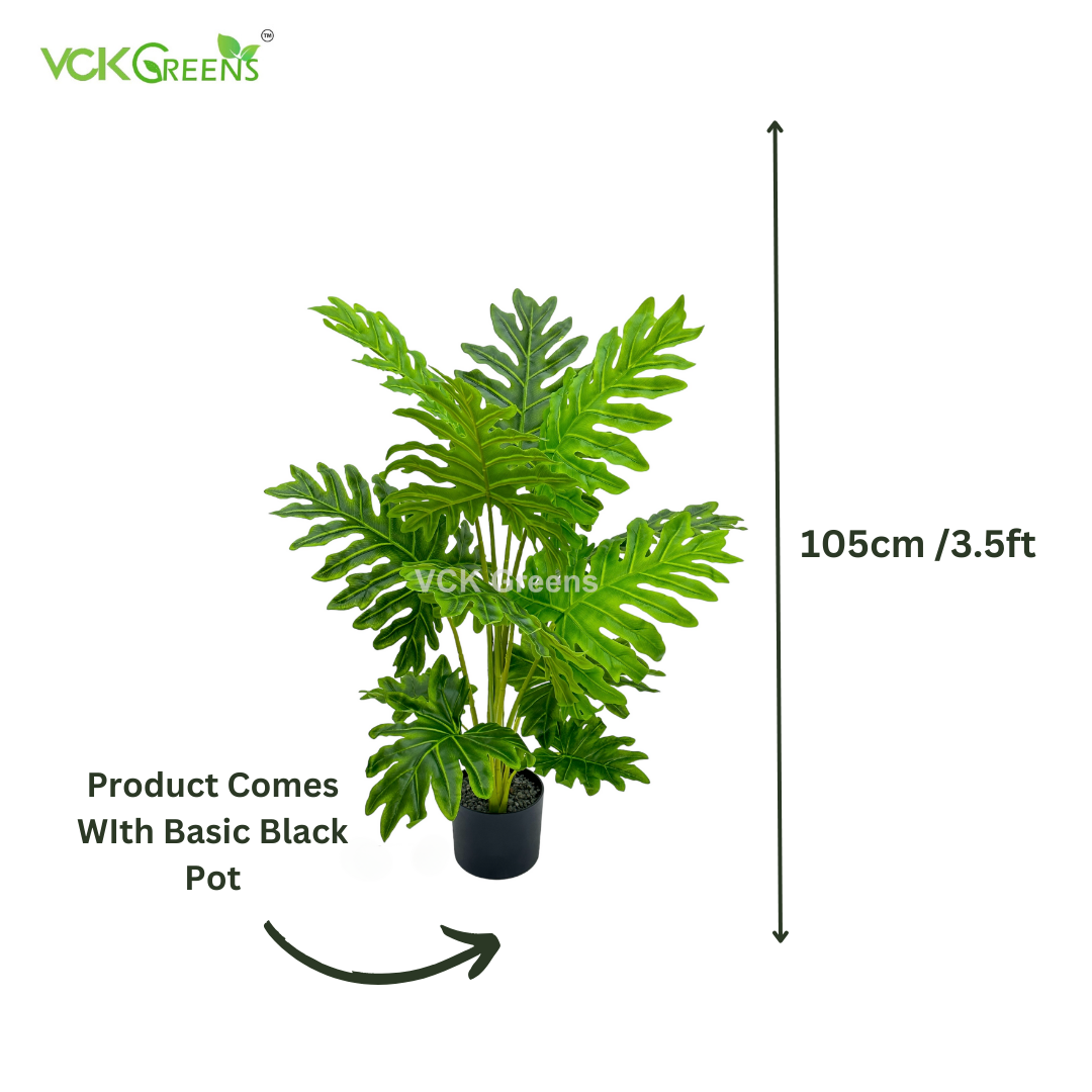 Artificial Cut Leaf Plant 3.5ft With Pot