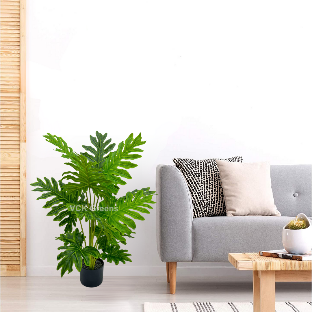 Artificial Cut Leaf Plant 3.5ft With Pot
