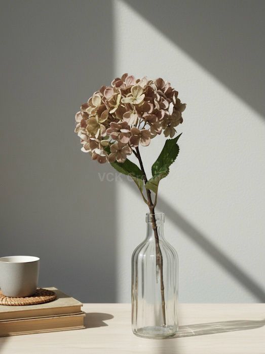 Artificial Dry Color Real Touch Hydrangea Flower Stems 50cm