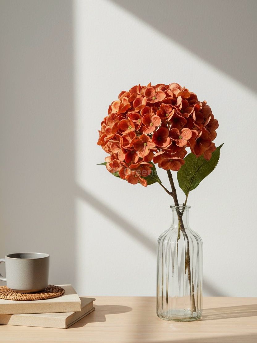 Artificial Dry Color Real Touch Hydrangea Flower Stems 50cm