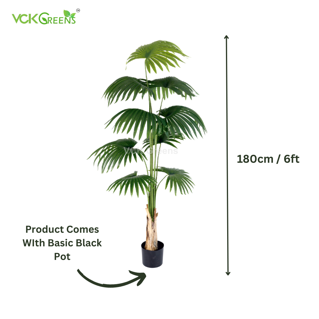 Artificial Fan Palm Trees With Pot