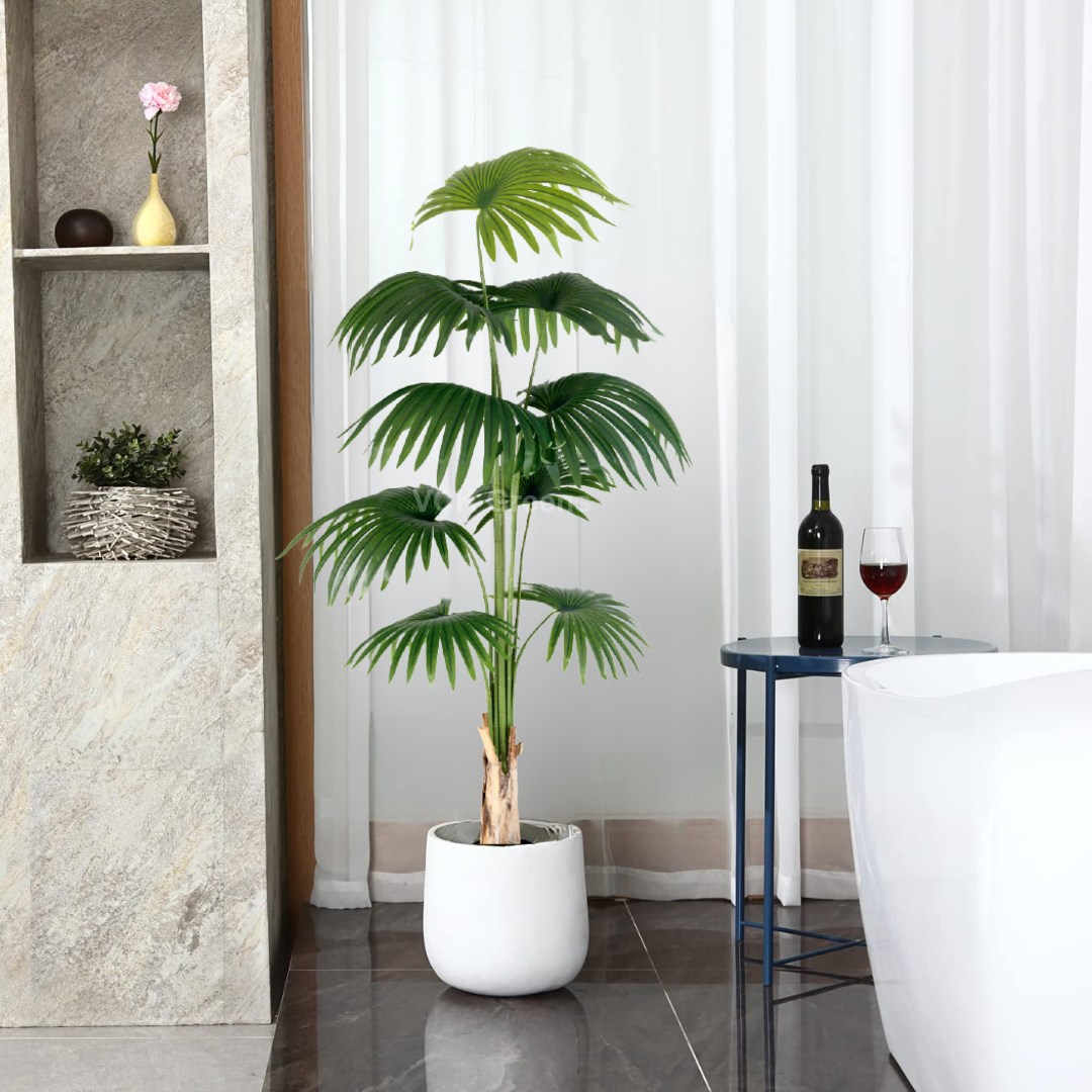 Artificial Fan Palm Trees With Pot