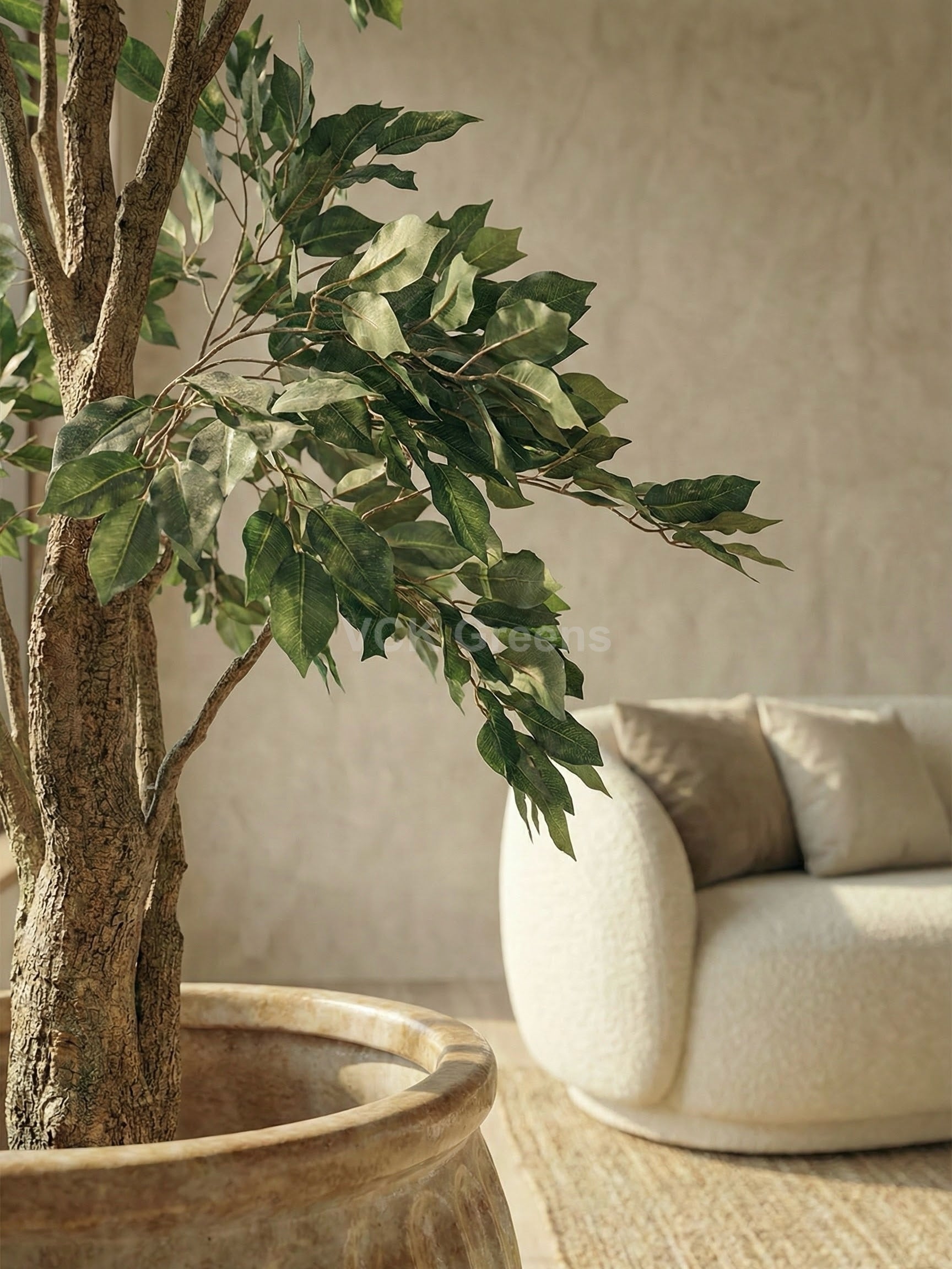 Artificial Green Ficus Tree 6.5ft