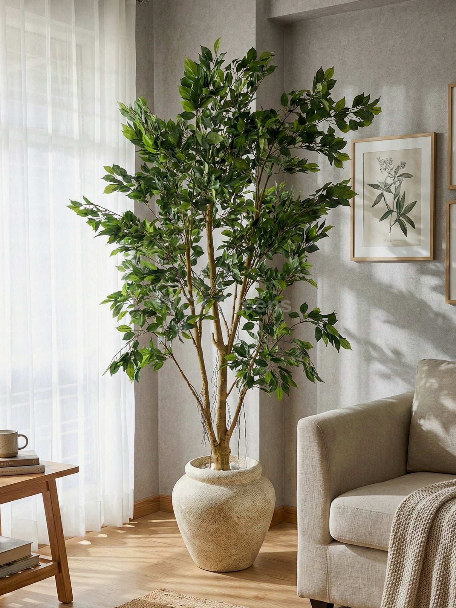 Artificial Tall Ficus Tree 7.2ft