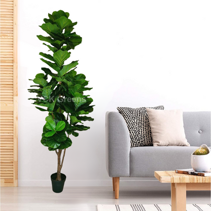 Artificial Tall Fiddle Leaf Fig Plant 8.7ft With Pot